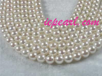 round 6-6.5mm white akoya pearl strands