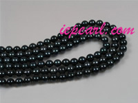 wholesale 7-7.5mm AA black akoya pearl strands