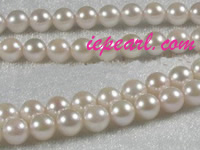 6-6.5mm AA white Akoya pearl strands wholesale