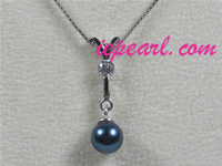 6.5-7mm black akoya pearl pendant wholesale