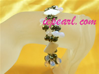 4-5mm green pearl bracelet with square shell wholesale online
