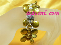 12mm side-drilled coin pearl bracelet wholesale online