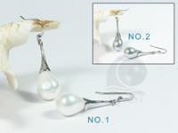 10*15mm freshwater pearl earrings with 18K GP