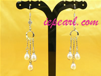 7*9mm pink rice pearl earrings wholesale