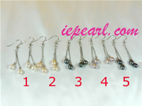 6-7mm cultured pearl dangling earring in low price