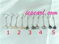 wholesale 6-7mm freshwater pearl dangling earring