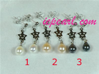 5*7mm freshwater pearl earrings with 18K GP