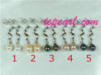 wholedsale 8-9mm cultured pearl earrings with 18K GP hook