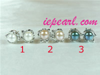 7-8mm bread cultured pearl earrings wholesale