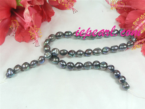 wholesale 8-9mm dyed nugget freshwater pearl strand