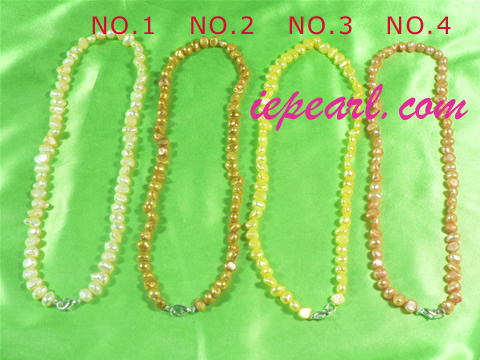 6-7mm dye color cultured pearl necklace wholesale