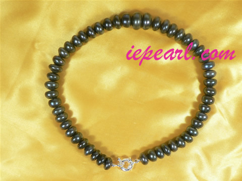12-16mm button shape freshwater pearl necklace wholesale