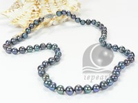7-8mm black potato cultured pearl necklace wholesale