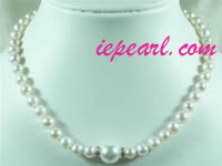 7-8mm white round freshwater pearl necklace wholesale