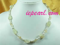 wholesale 5-6mm white freshwater pearl necklace with crystal