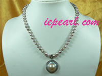 7-8mm lavender frehwater pearl necklace wholesale