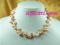wholesale 10�13mm orange blister freshwater pearl necklace