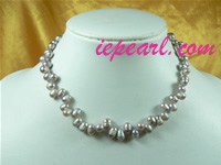 discount 6-7mm lavender potato shape freshwater pearl necklace