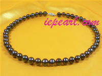 9-11mm black freshwater pearl necklace in wholesale