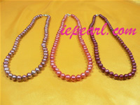 discount 6-7mm dye colour freshwater pearl necklace wholesale