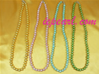 6-7mm dye color freshwater pearl necklace in wholesale