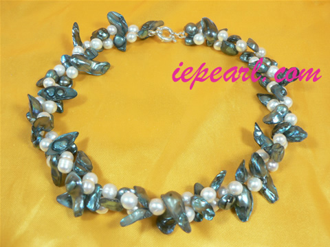 6-7mm twisted pearl necklace wholesale