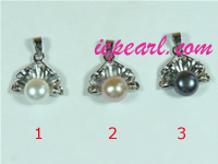 8-8.5mm freshwater pearl pendant with 18K GP