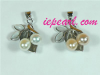 6*8mm freshwater pearl pendant with 18K GP