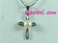 7.5-8mm cultured pearl pendant with jewelry mounting