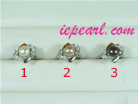 8-8.5mm bread freshwater pearl ring with 18K GP mounting