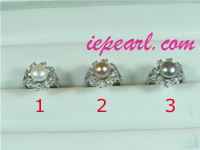 8-8.5mm cultured pearl ring in wholesale