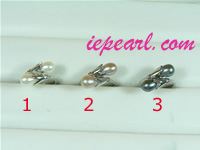 6*8mm cultured pearl ring with 18K GP mounting wholesale