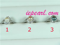 7-7.5mm freshwater pearl ring in wholesale