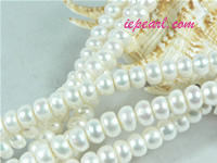 ivory white 9-10mm button freshwater pearl strand