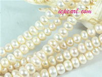 pink 7-8mm button freshwater pearl strand