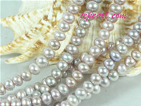 purple 6-7mm button freshwater pearl strand