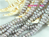 purple 5-6mm button freshwater pearl strand
