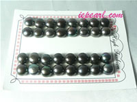 black 11-12mm loose bread freshwater pearl beads