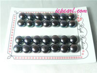 black 12-12.5mm loose bread freshwater pearl beads