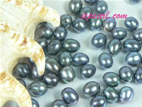 per 100pcs peacock blue 6-7mm drop shaped loose pearl beads