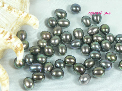 per 100pcs dark olive green 6-7mm drop shaped loose pearl beads