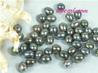 per 100pcs dark olive green 6-7mm drop shaped loose pearl beads