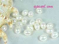 per 100pcs ivory white 7-8mm drop shaped loose freshwater pearl