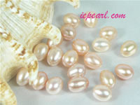per 100pcs pink 7-8mm drop shaped loose freshwater pearl beads