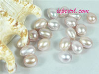 per 100pcs light purple 7-8mm drop shaped loose pearl beads