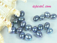 per 100pcs peacock blue 7-8mm drop shaped loose pearl beads