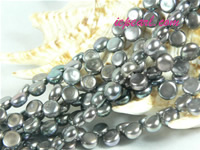 gray 6-7mm side drilled bread freshwater pearl strand