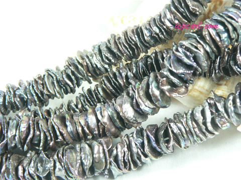 brown 12mm center drilled Keishi freshwater pearl strand