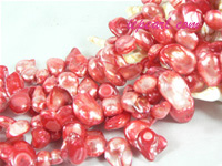 fresh red blister freshwater pearl strand