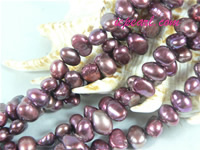 amaranth 7-8mm nugget freshwater pearl strand